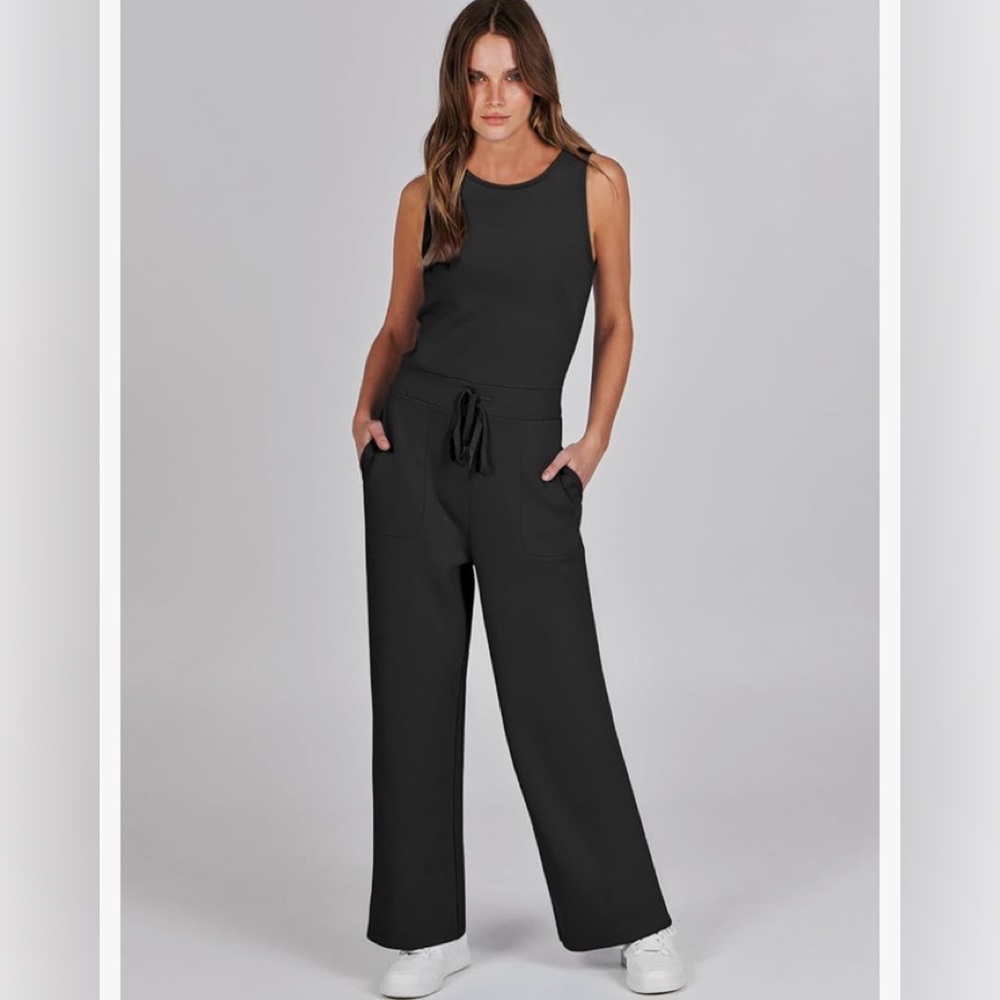 Anrabess Black Knit Sleeveless Romper NWT